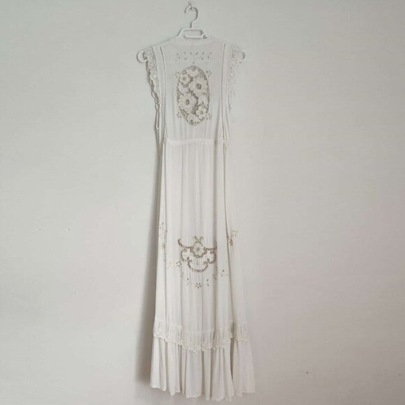 Spell & The Gypsy Isla Bonita Embroidered Dress Duster White Size Small - Picture 4 of 16